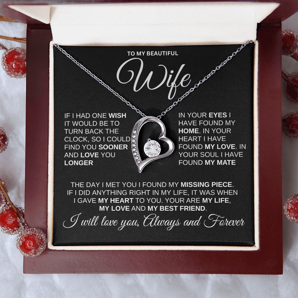 TO MY BEAUTIFUL WIFE BLACK BACKGROUND Forever Love - Valentines Day