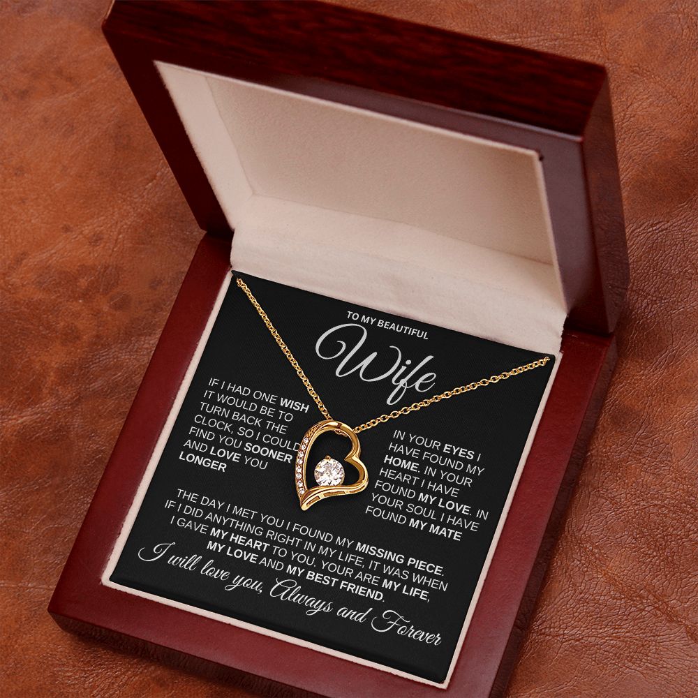 TO MY BEAUTIFUL WIFE BLACK BACKGROUND Forever Love - Valentines Day