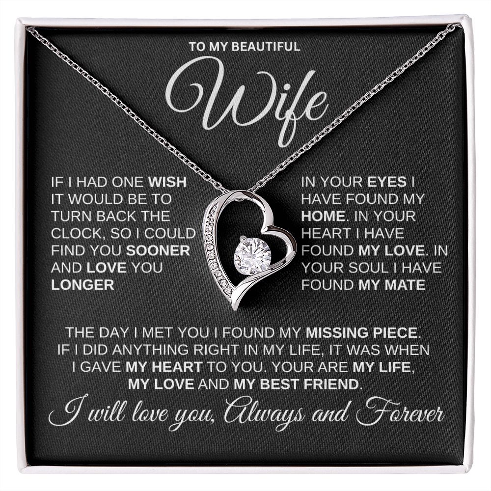 TO MY BEAUTIFUL WIFE BLACK BACKGROUND Forever Love - Valentines Day