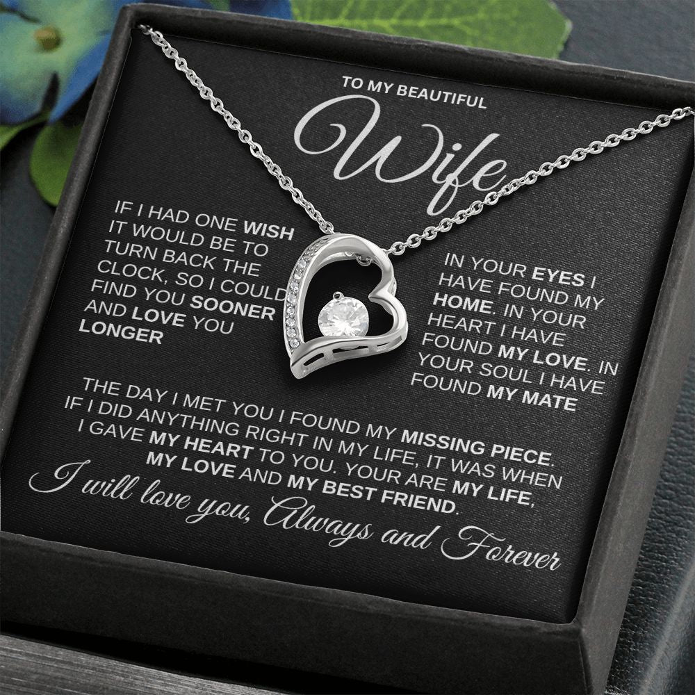 TO MY BEAUTIFUL WIFE BLACK BACKGROUND Forever Love - Valentines Day