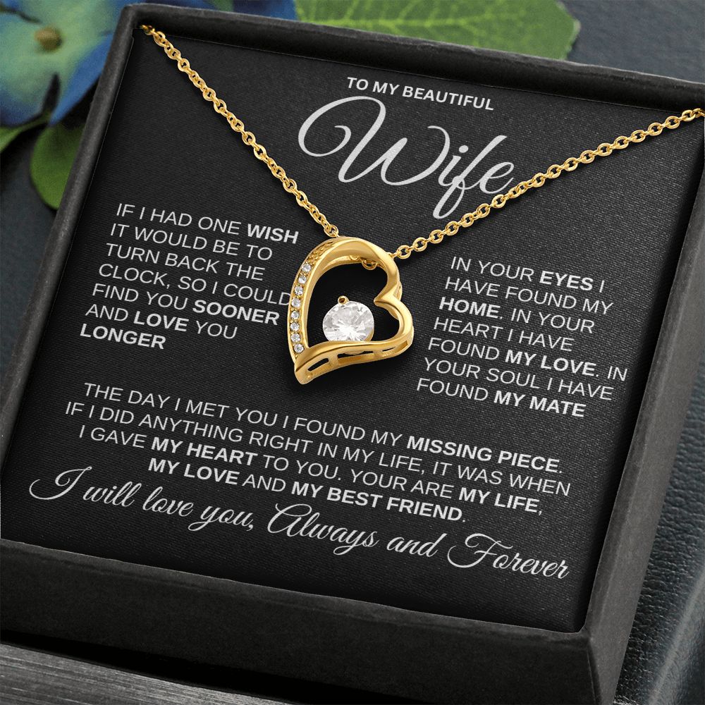 TO MY BEAUTIFUL WIFE BLACK BACKGROUND Forever Love - Valentines Day